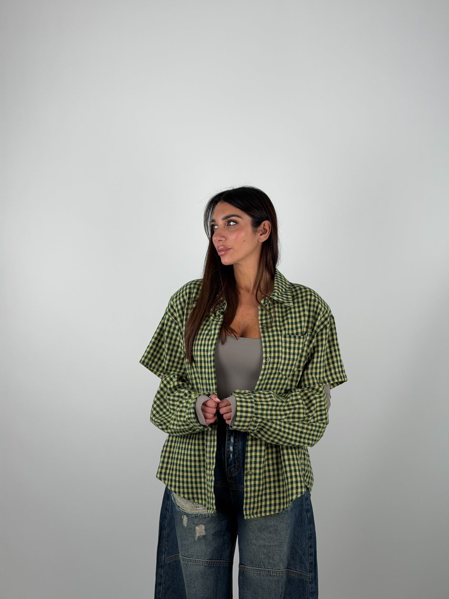 Camicia Quadri con spalline