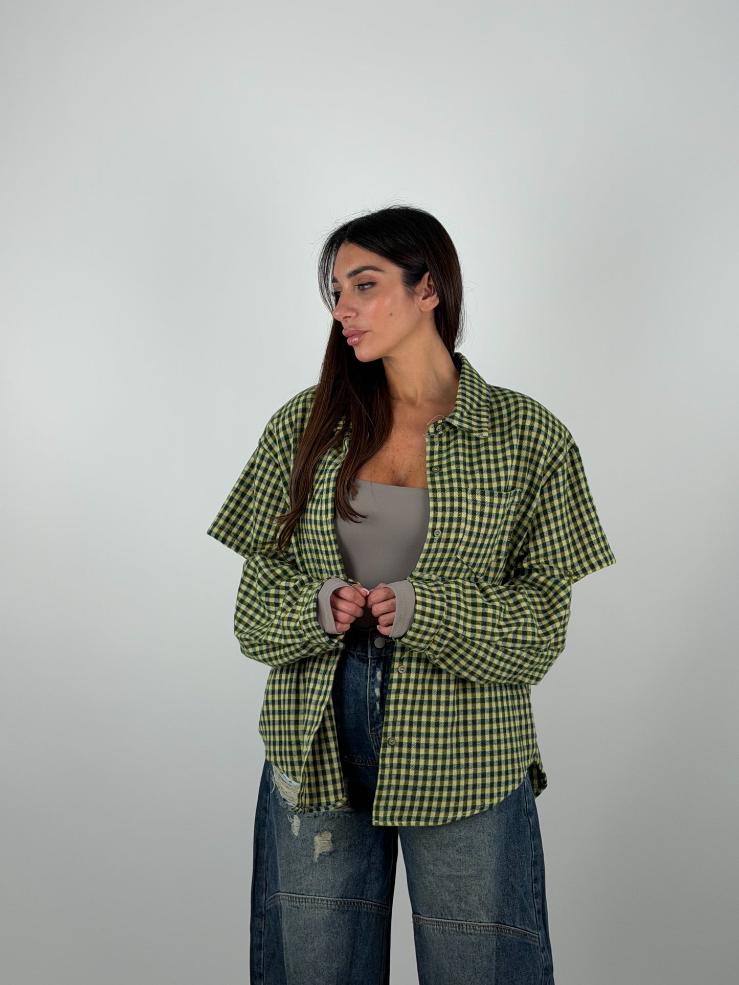 Camicia Quadri con spalline