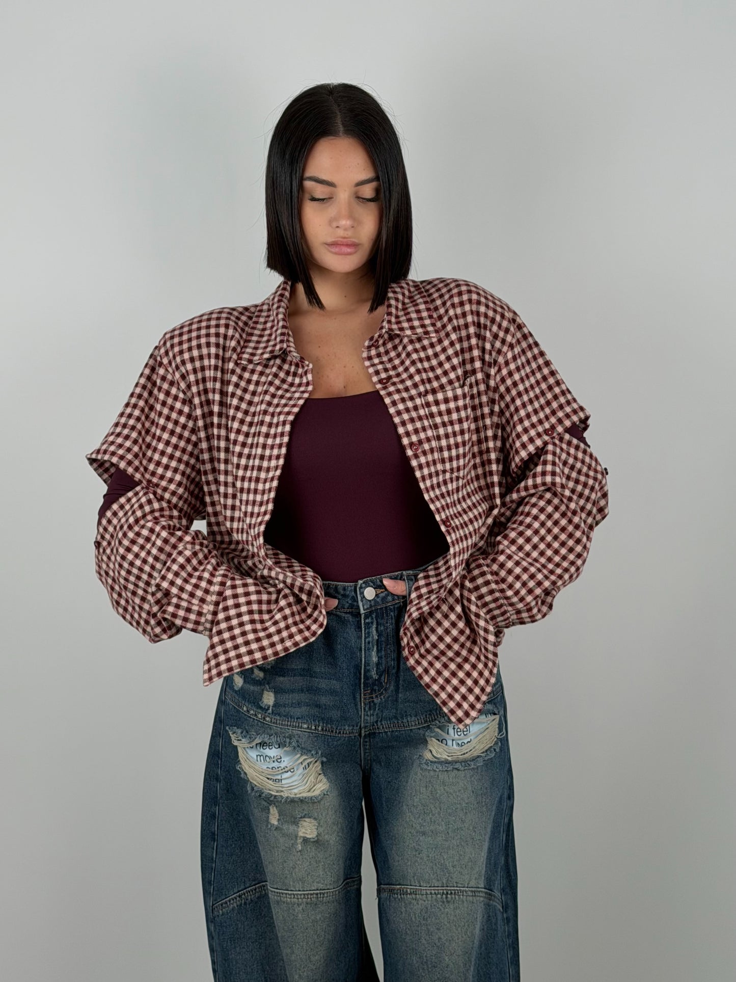 Camicia Quadri con spalline